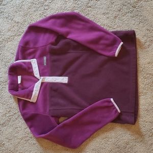 Women's Columbia pullover fleece, size S, purple